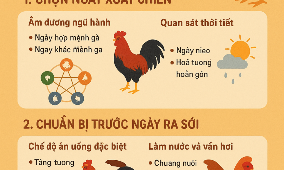 Chọn Ngày Xuất Chiến Đá Gà Và Dưỡng Gà Hậu Chiến 5 bi quyet ga da