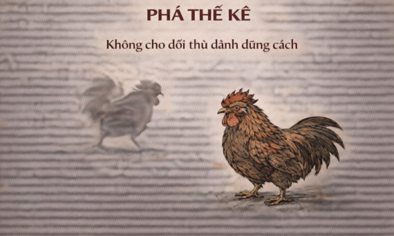 LUẬN PHÁ THẾ KÊ – KHI TRẬN CHƯA ĐÁ ĐÃ THẮNG MỘT NỬA 8 Chickens in motion with bold text